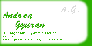 andrea gyuran business card